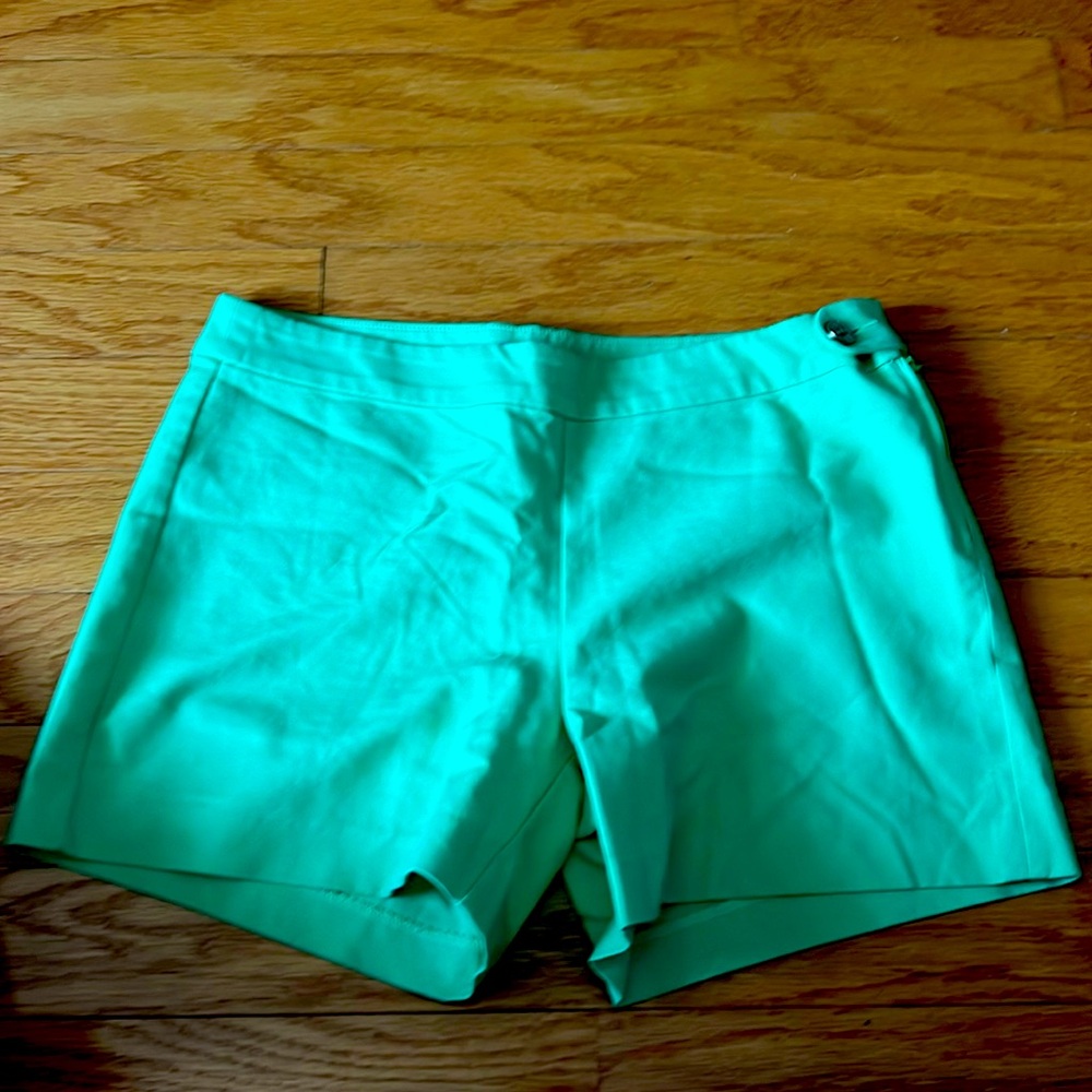 Only worn once kelly green side zip 5 inch shorts